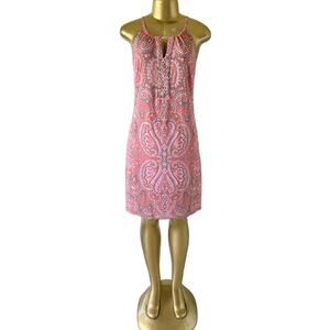 INC Womens Size Small Sleeveless Damask Boho Tribal Sequined Keyhole Neck Dress